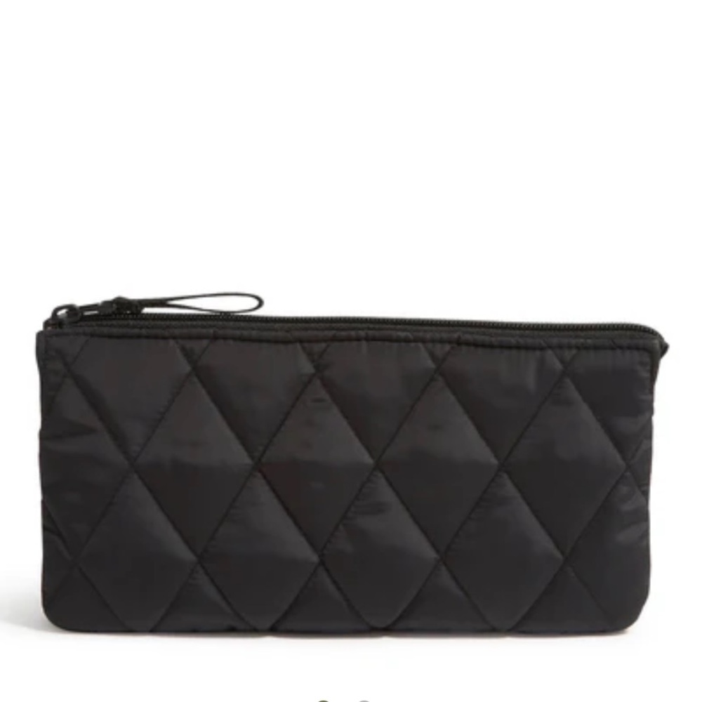 NWT Vera Bradley Ultralight Quilted Essential Trio Clutch. Moonless Night. Black